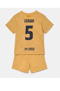 Barcelona Sergio Busquets #5 Babyklær Borte Fotballdrakt til barn 2022-23 Korte ermer (+ Korte bukser)